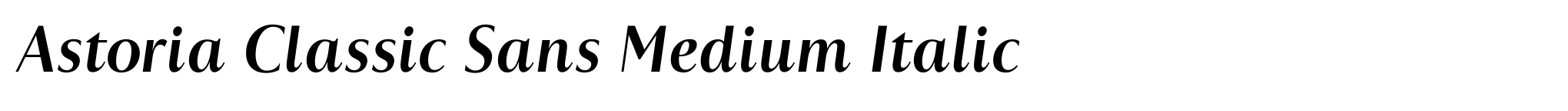 Astoria Classic Sans Medium Italic image